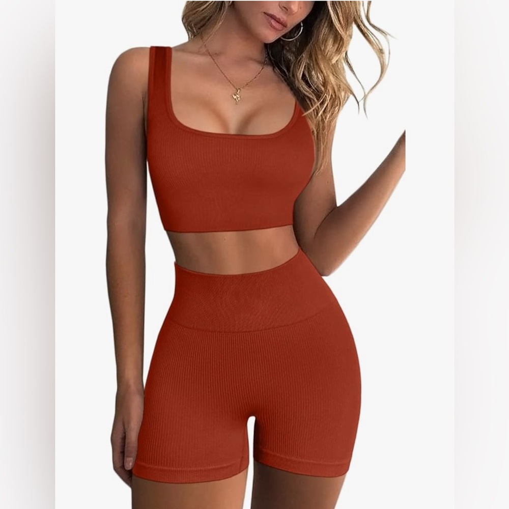 Red Athletic Two-Piece Set